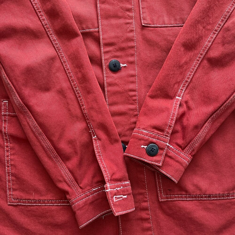 Urban Outfitters Utility Chore Jacket in Rust, XS, Workwear, Burnt Red Fall Coat - Picture 10 of 11
